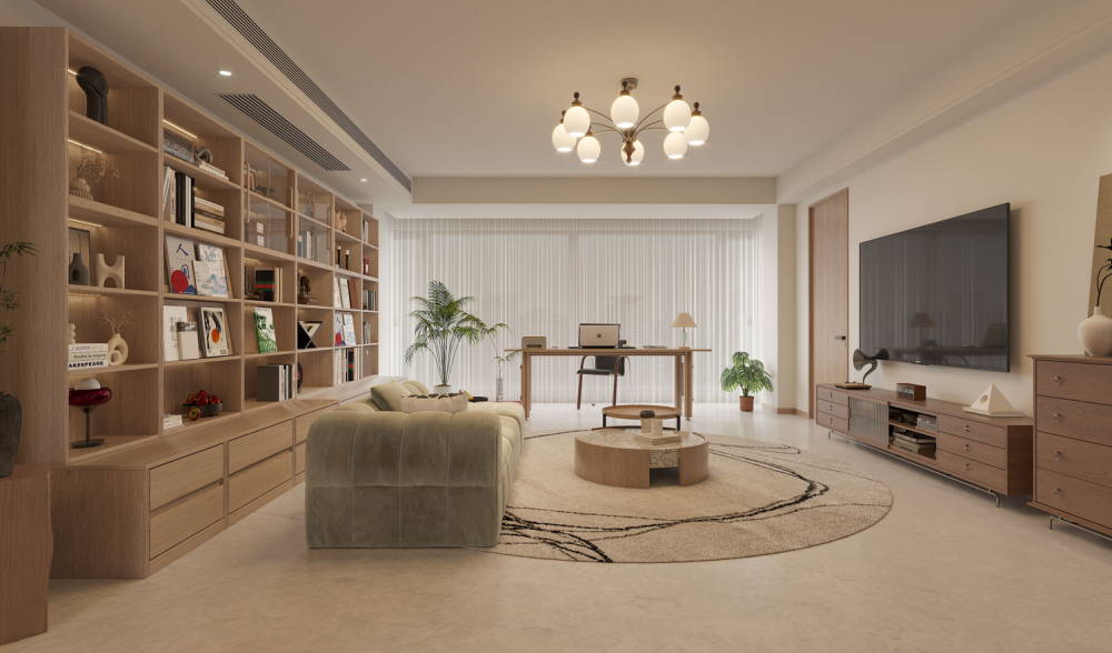 舊房改造 | 住進(jìn)知識(shí)分子味的松弛原木家，170平“高智感”百看不厭！