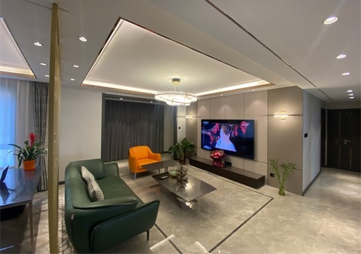 實(shí)景拍攝丨濱河壹號(hào)160平米輕奢風(fēng)格裝修實(shí)景圖